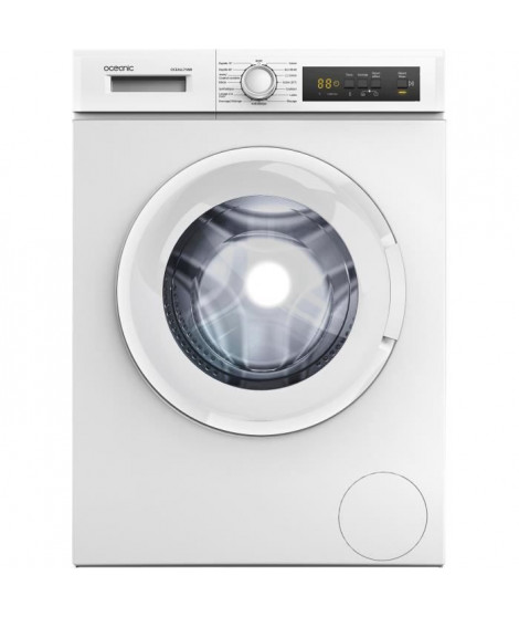 Lave-linge hublot OCEANIC OCEALL714W - 7kg - Largeur 59,7 cm - Classe A+++ - 1400 tours/min - Blanc