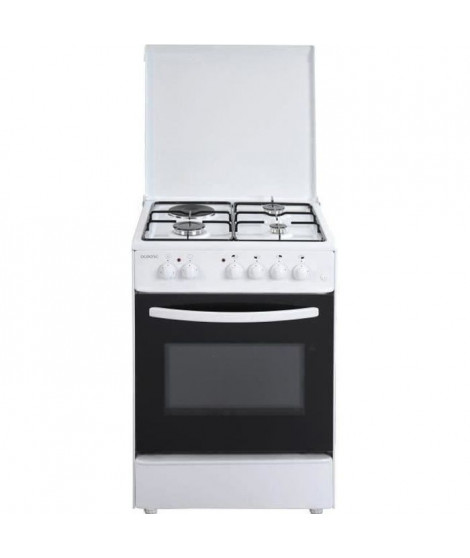 OCEANIC OCEACM6060W8-Cuisiniere table mixte gaz / électrique-4 foyers-Four convection naturelle-65 L-A-L 60 x H 85cm-Blanc