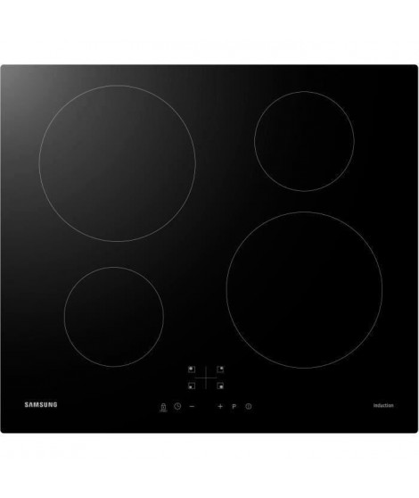 SAMSUNG NZ64M3NM1BB/UR Table de cuisson induction - 4 zones - 7200 W - L59 x P57 cm - Revetement verre - Noir