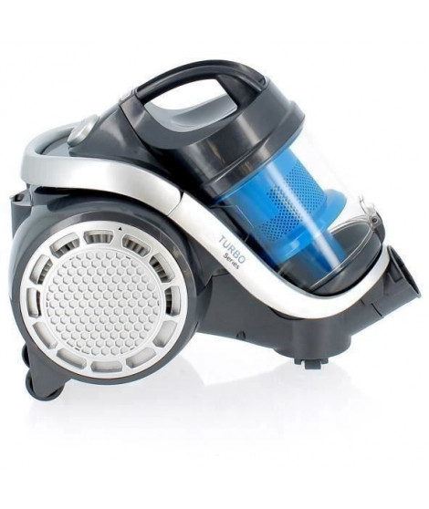 E.ZICLEAN TURBO ONE Aspirateur traîneau sans sac ? 900W ? 72 dB ? A ? Bleu et gris