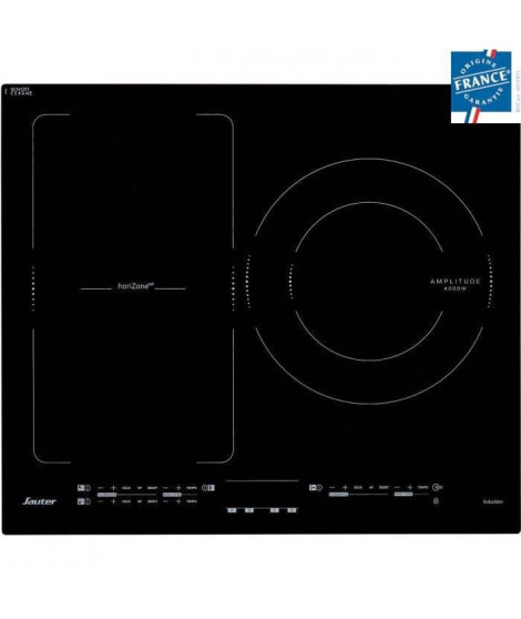 Sauter - SPI4662B Table Induction - 3 foyers dont 1 zone modulable et 1 foyer de 28cm - Noir