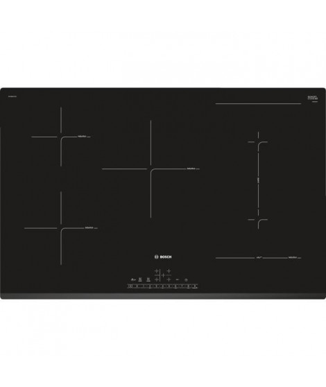 BOSCH PVW831FC5E Table Combi induction devant biseauté 80 cm - Affichage digital - Bandeau DirectSelect - 5 foyers