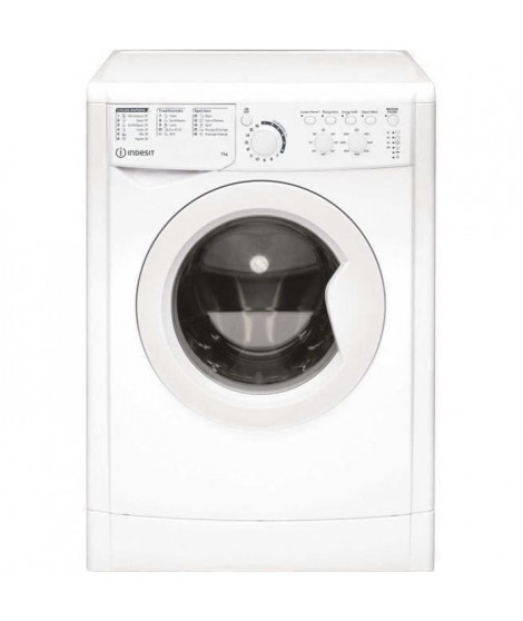 Lave-linge hublot INDESIT EWC71252WFRN - 7 kg - Classe A+++ - 1200 tours/min - Blanc