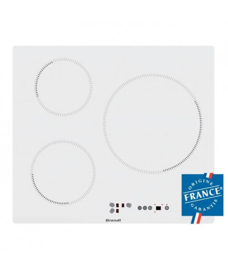 BRANDT BPI6315W - Table de cuisson - Induction - 3 zones - Blanche