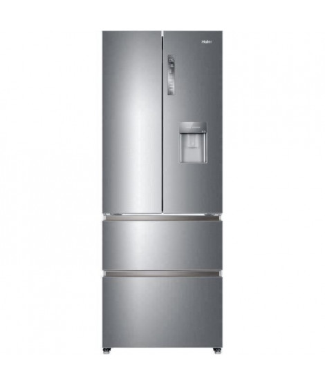 HAIER HB16WMAA - Réfrigérateur Multiportes 422L (301+121) - Froid ventilé - Classe A+ - L 70x H190 cm - Inox