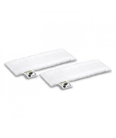 KARCHER Lot de 2 serpilleres microfibre pour buse sol pour nettoyeur vapeur EasyFix