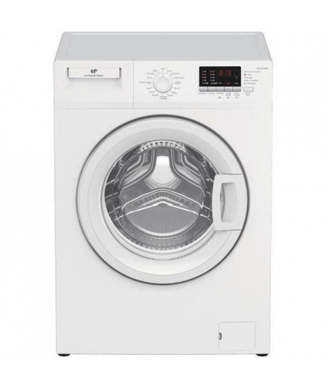 Lave-linge hublot CONTINENTAL EDISON CELL812W9 - 8kg - Moteur induction- Largeur 60 cm - Classe A+++ - 1200 tours/min - Blanc