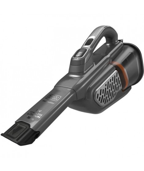 BLACK+DECKER BHHV520JF-QW - Aspirateur a main - Dustbuster Lithium 18V - 2 vitesses - Autonomie 40min - Noir argent Titanium