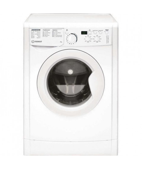 Lave-linge hublot INDESIT EWD71452WFRN - 7 kg - Classe A+++ - 1400 tours/min - Blanc