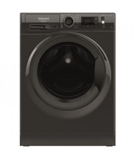 Lave-linge hublot HOTPOINT NM11823BKFRN Natis - 8 kg - Classe A+++ - 1200 tours/min - Noir