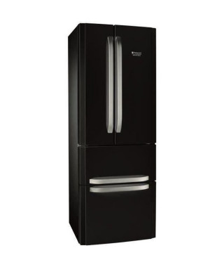 HOTPOINT E4DBC1 - Réfrigérateur multi-portes - 399L (292+107) - Froid ventilé No frost - A+ - L 70cm x H 195.5cm - Noir