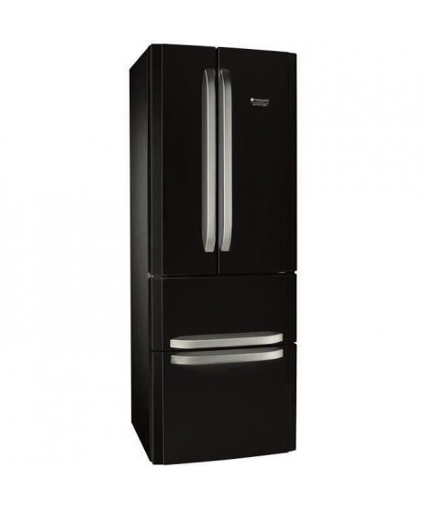 HOTPOINT E4DBC1 - Réfrigérateur multi-portes - 399L (292+107) - Froid ventilé No frost - A+ - L 70cm x H 195.5cm - Noir