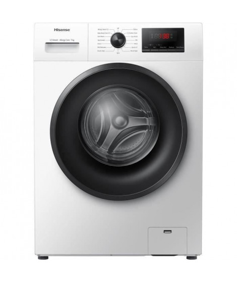 Lave-linge hublot HISENSE W712PVM - 7 kg - Largeur 60 cm - 1200 tours/min - Blanc