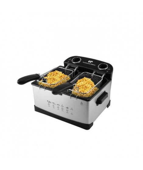 CONTINENTAL EDISON FRIN friteuse - 5 litres - 2 cuves - inox