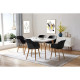 THEA Lot de 2 chaises de salle a manger - Style scandinave - Noir - L 56 x P 57 x H 79 cm