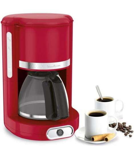 MOULINEX FG381510 Soleil Cafetiere filtre, Machine a café, Capacité 1,25 L, 10-15 tasses, Verseuse verre, Anti-goutte, Arret …