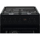 ELECTROLUX LKM624011K - Cuisiniere mixte gaz/électrique 4 foyers - Four chaleur brassée - Catalyse - 58L - Classe A - Noir