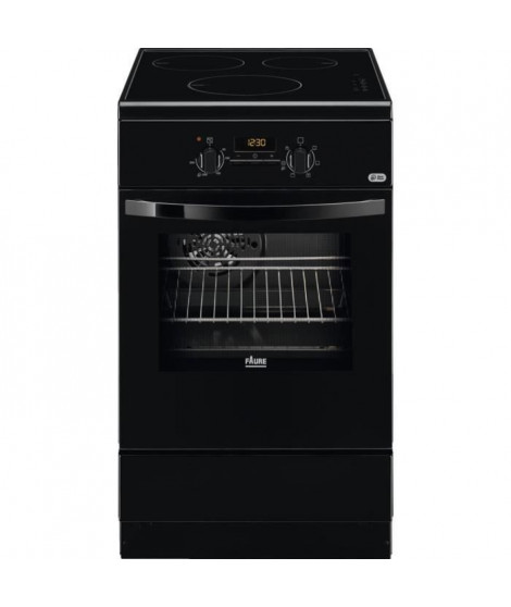 FAURE FCI57311BA  Cuisiniere 50x60  Induction 3 foyers - Four catalyse  Chaleur pulsée - Livré avec câble - Noir