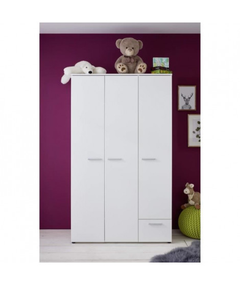 TRENDTEAM - CLEVER - Armoire 3 portes, 1 tiroir