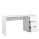 PARISOT Bureau 3 tiroirs - Décor blanc - L 150 x P 49 x 75 cm - ESSENTIELLE
