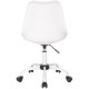 WINONA Chaise de bureau ajustable - Blanc - L 48 x P 54 x H 80 / 90 cm