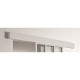 OPTIMUM Kit porte coulissante ATELIER blanc structuré + rail + cache rail - 204 x 83 cm - verre transparent