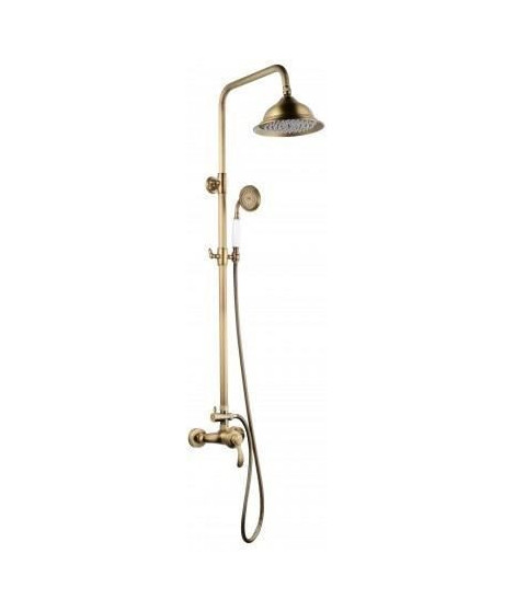 ROUSSEAU Colonne de douche avec robinet mitigeur mécanique Byron - Vieux bronze