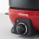 HKoeNIG ALP1800 - Fondue électrique 6 personnes - 2L - 800W - Thermostat réglable 25°C a 190°C - Caquelon amovible - Rouge et…