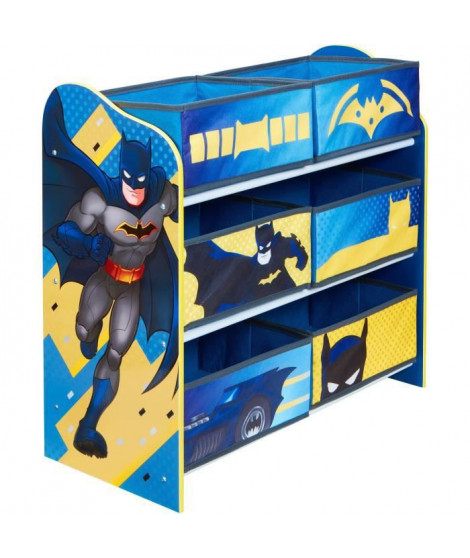 BATMAN Meuble de rangement pour chambre d'enfant avec 6 bacs