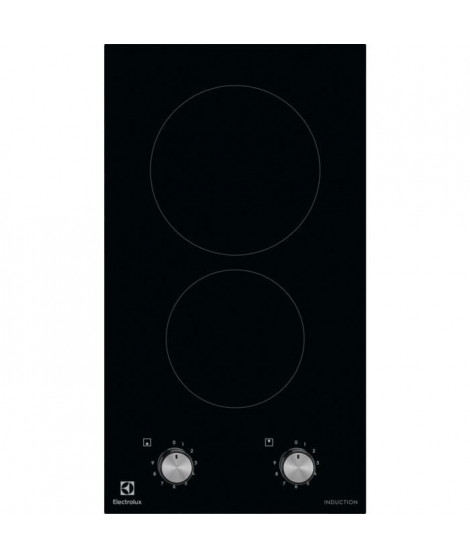 ELECTROLUX LIT30210C - Table de cuisson induction 2 foyers - 3200W - L29 x P52cm - installation facile Optifix - Noir