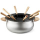 LAGRANGE 349018 Appareil a fondue + 3 ramequins - 900W - 8 fourchettes manche en bois - Socle thermoplastique - Thermostat ré…
