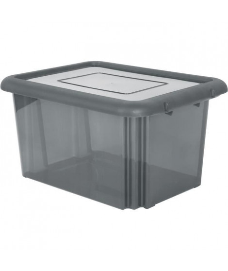 Boîte de rangement Funny Box 55 L - Gris acidulé - 57,5 x 44 x 31 cm - EDA PLASTIQUE