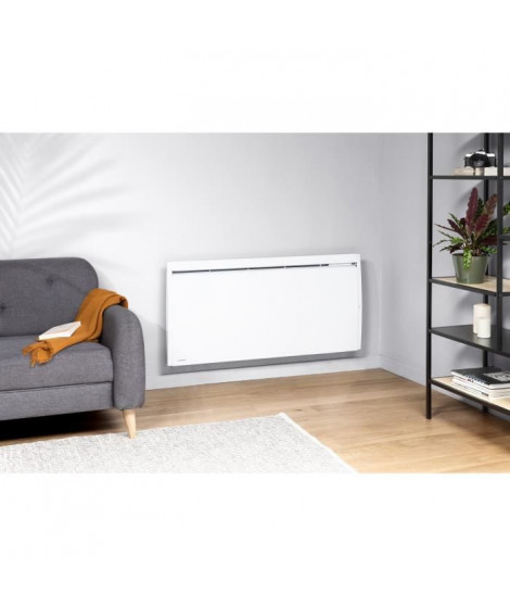 AIRELEC ALIZÉ A693687 Radiateur a Inertie Fonte - Horizontal 2000W - Coloris Blanc - Fabrication Française - Programmable