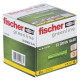 FISCHER - Cheville a quadruple expansion SX Green 10x50 mm - fabriquée a base de matieres premieres renouvelables - Boîte de 45