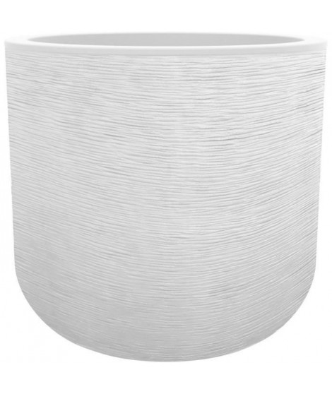 EDA PLASTIQUE - Pot rond 50 cm Graphit'Up - 67 L - Blanc cérusé