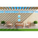 Salon de jardin en bois d'Acacia FSC avec coussins - 4 personnes - Cali - Ecru