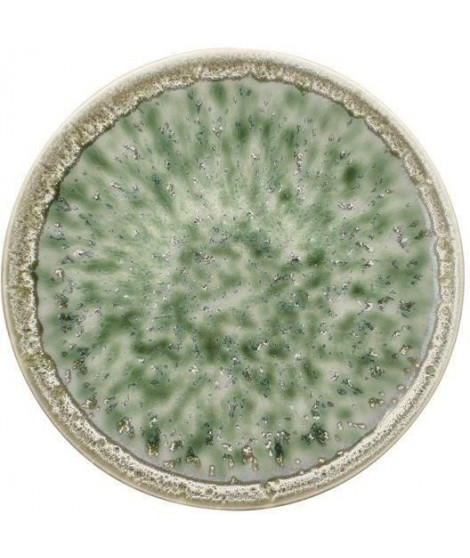 NOVASTYL - Jade - Lot de 6 Assiettes plates - Ø27 cm - Porcelaine - Vert