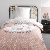 Parure de lit Kids Happy - 1 personne - 140 x 200 cm - 100% coton - Rose Motif Enfant - TODAY