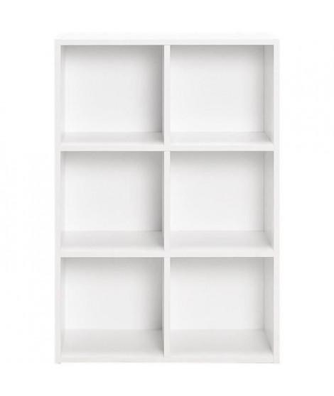 Meuble de rangement COMPO 6 cases - Blanc - L 61,2 x P 30 x H 91 cm