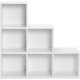 Meuble de rangement COMPO 6 cases escalier- Blanc - L 91x P 30 x H 91 cm