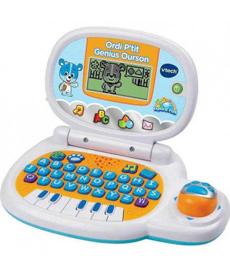 VTECH - Ordi P'tit Genius Ourson - Bleu - Ordinateur Éducatif Enfant