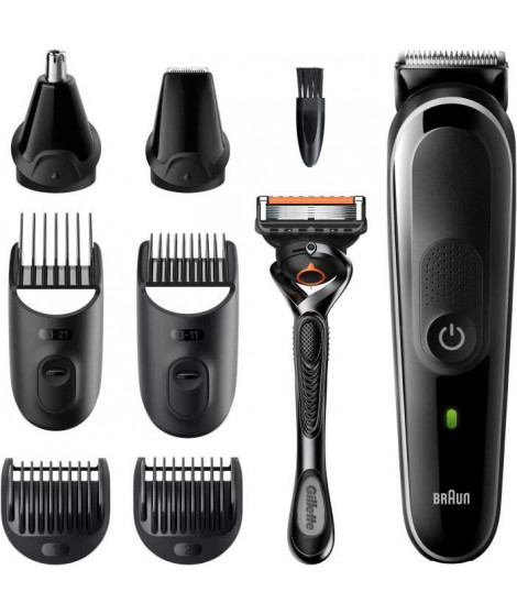 Braun 5 MGK5360, Tondeuse a Barbe 8-En-1 Pour Homme, Tondeuse Pour Visage, Cheveux