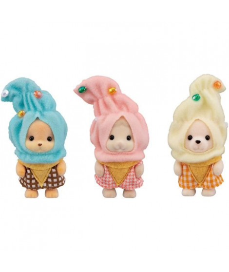 Le trio des bébés en costumes de cremes glacées - SYLVANIAN FAMILIES - 5593 - A partir de 3 ans