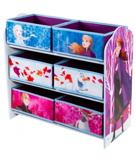 Disney La Reine des Neiges - Meuble de rangement pour chambre d'enfant avec 6 bacs