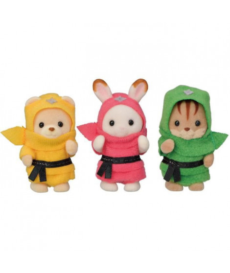 SYLVANIAN FAMILIES 5616 Le trio des bébés en costumes Ninja - Mini univers