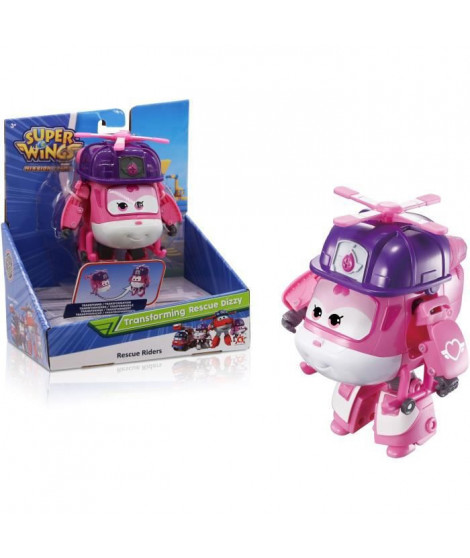 SUPER WINGS  TRANSFORMING DIZZY RESCUE  Hélicoptere Jouet Transformable et Figurine Robot Jouet Enfant  Personnage et Robo…