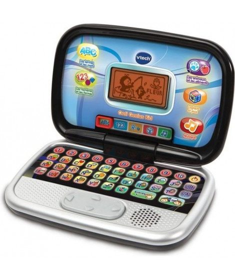 VTECH - Ordi Genius Kid - Noir - Ordinateur Interactif Enfant