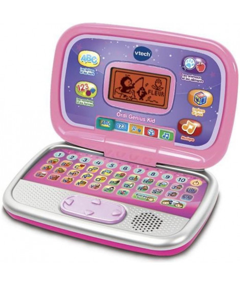 VTECH - Ordi Genius Kid - Rose - Ordinateur Interactif Enfant