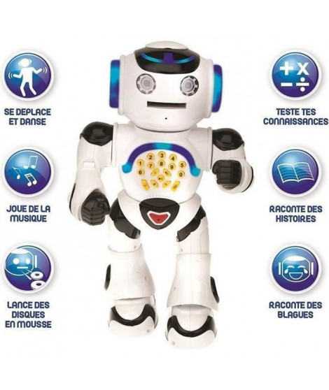 POWERMAN - Mon Premier Robot Ludo-Éducatif (Français), sons et lumieres - LEXIBOOK