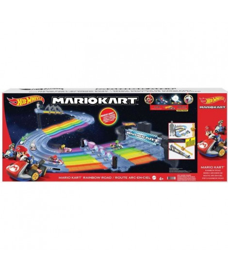 Hot Wheels - Piste Route Arc-en-ciel Mario Kart - Circuit / Petite Voiture - Des 4 ans